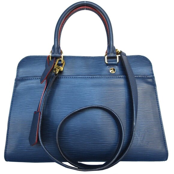 LOUIS VUITTON Navy Leather Shoulder Bag - Picture 1 of 5